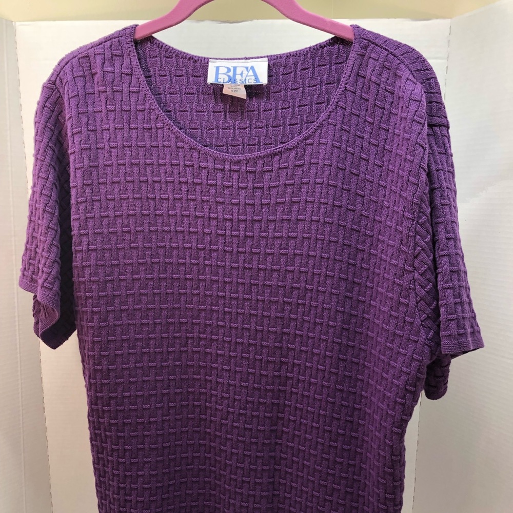 BEA CLASSICS Petite large purple sweater